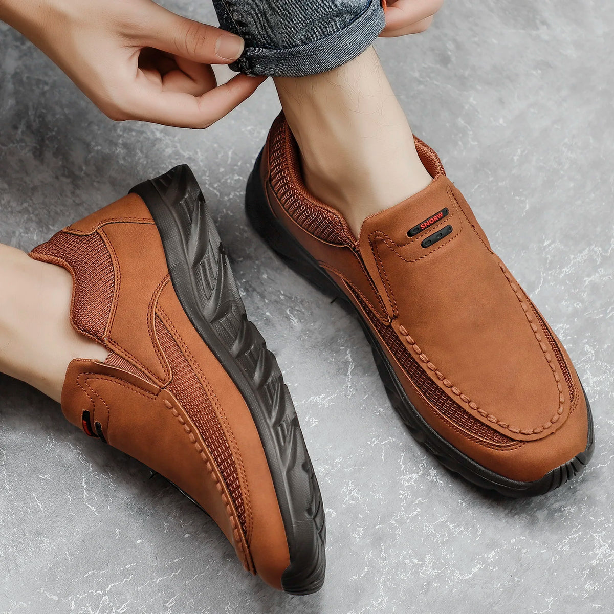 Shoes for Men Fashion Comfortable Walking Men's Sneakers Handmade Stitching New Flat Casual Shoes New Loafers