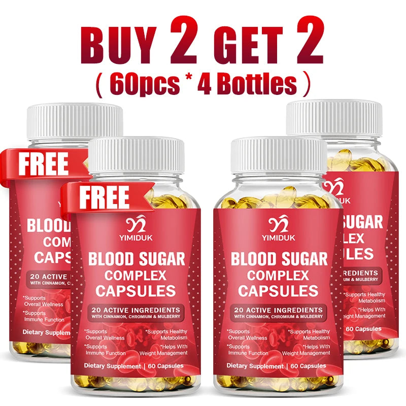 Blood Sugar Complex Supplements, with Cinnamon, Turmeric, Supports Healthy Blood Sugar Healthy Energy Levels, Metabolism