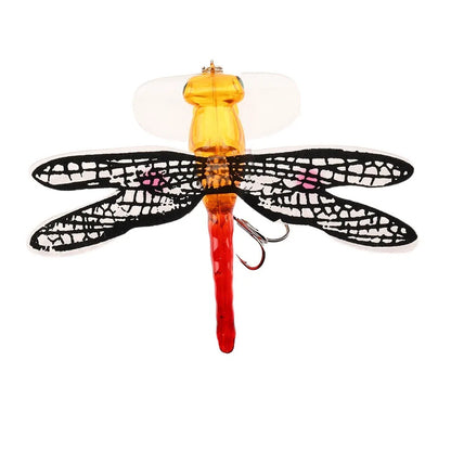 Dragonfly Fishing Lure Floating Artificial Insect Bait Realistic Dragonfly Wobbler With Treble Hook Bass Trout Fishing Tackle