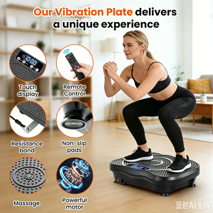 Vibration Plate Fitness Platform Exercise Machine Vibrating Shaking Full Body Shaker Workout Vibrate Stand Shake Board Sport for
