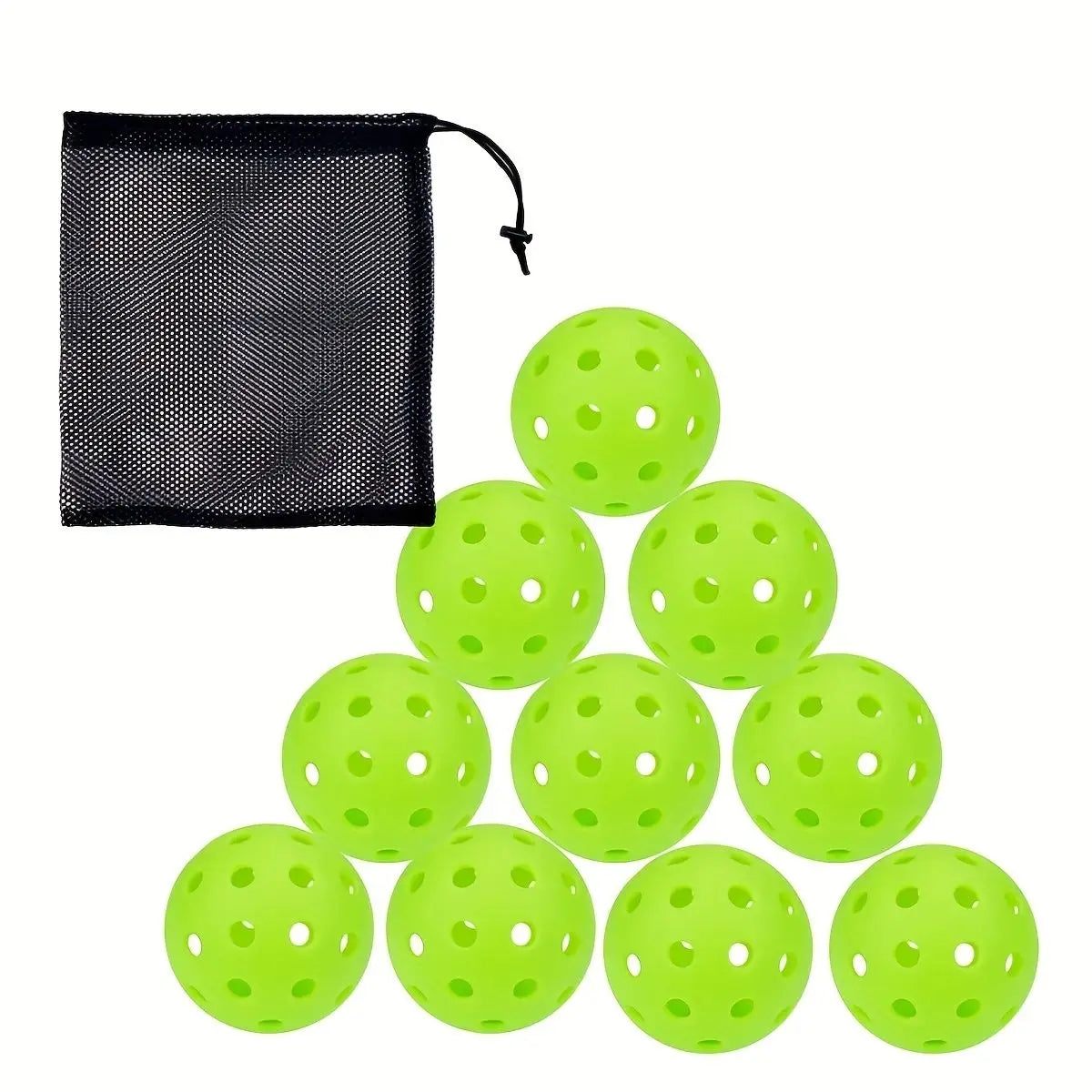5Pcs Premium 40-Holes Outdoor Pickleball Balls Perfectly Balanced High Bounce True Flight Durable Outdoor Pickleball Set.