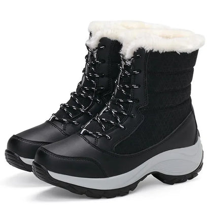 Winter Shoes Waterproof Boots Women Snow Boots Plush Warm Ankle Boots for Women Female Winter Plush Platform Thigh High Boots