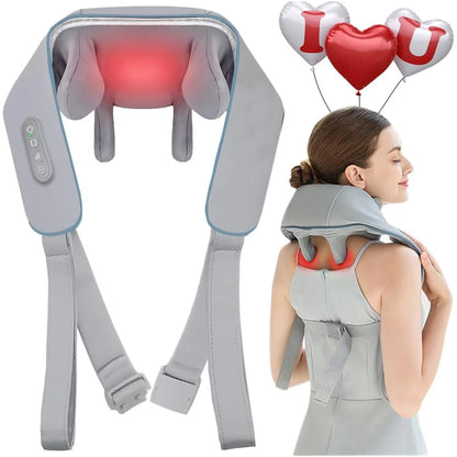 Neck And Shoulder Massager, USB Rechargeable Portable Neck And Shoulder Massager, Ergonomic Design for Back, Legs, Shoulder N