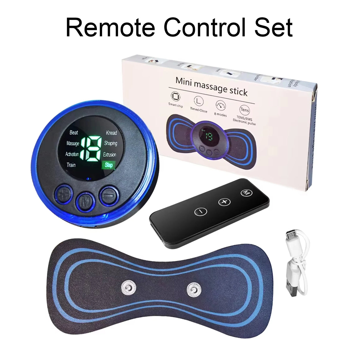 mini patch neck massager Portable intelligent electric back and shoulder massager with cushion and remote control