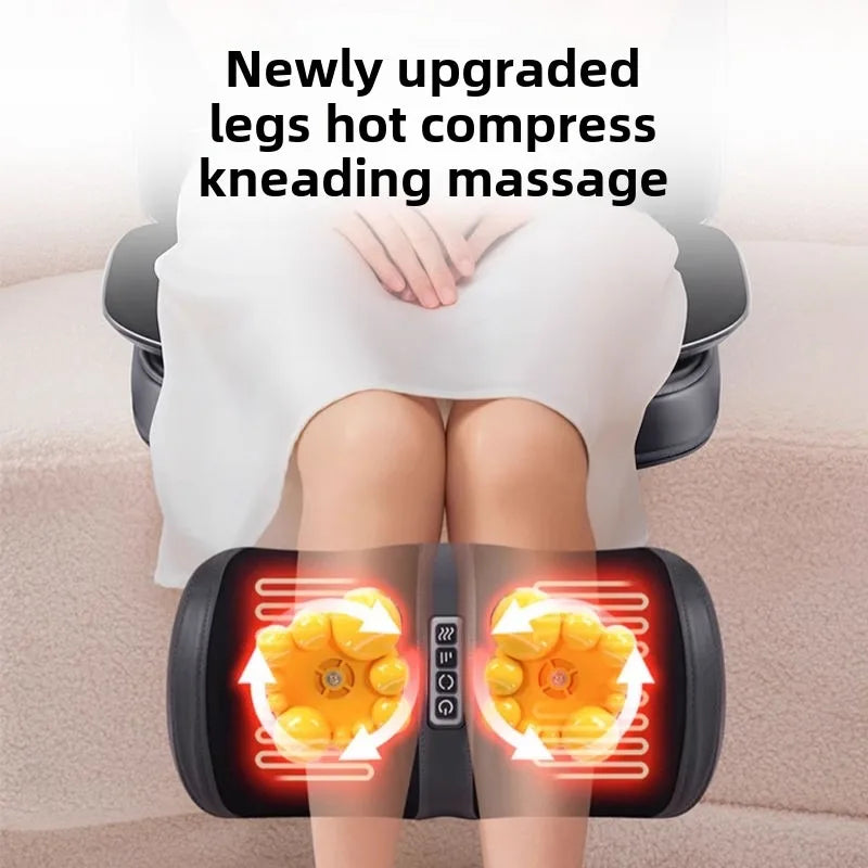 Shiatsu Neck Back Massager with Heat, 2D ro 3D Kneading Massage Chair Pad, Adjustable Compression Seat Massager for Full Body