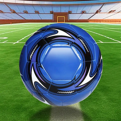 PU Leather Machine-stitched Football Ball Children Adults Professional Soccer Balls Waterproof Size 5 Portable Sports Blue
