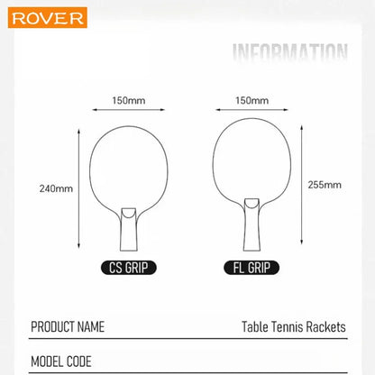 5 stars Table Tennis Rackets Professional High Performance Sets with bag Carrying Case Training Pure Solid Wood High Elasticity