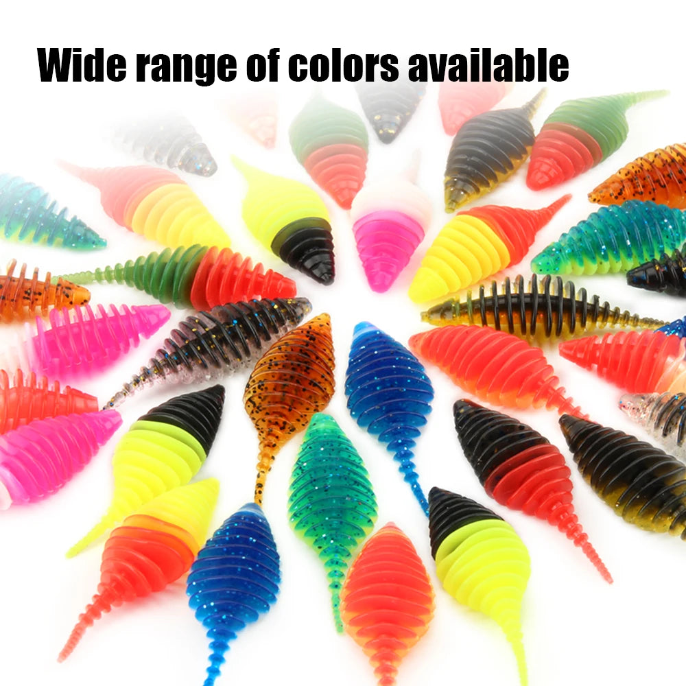 Rosewood Ribbed Worm Soft Plastic Lure Shad Bait 3.6cm/5.3cm For Perch Trout Bass Pike Fishing Tackle Jig Head Drop Shot Pesca