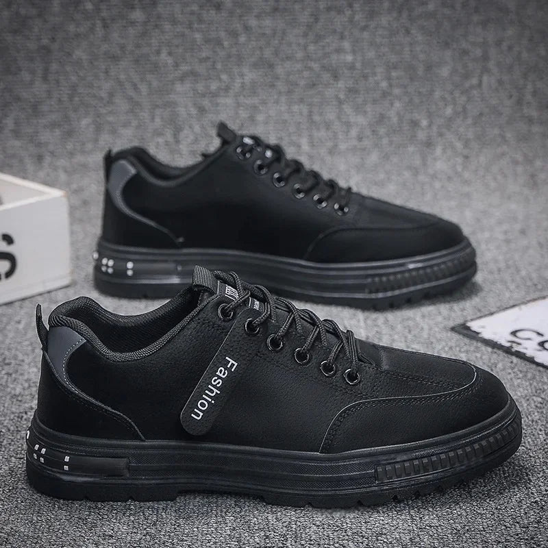 Autumn New Men's Shoes Waterproof Wear-resistant Work Shoes Trendy Versatile Anti-slip Climbing Shoes Daily Casual Board Shoes S