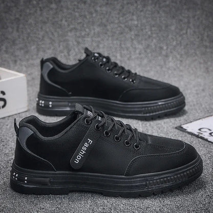 Autumn New Men's Shoes Waterproof Wear-resistant Work Shoes Trendy Versatile Anti-slip Climbing Shoes Daily Casual Board Shoes S