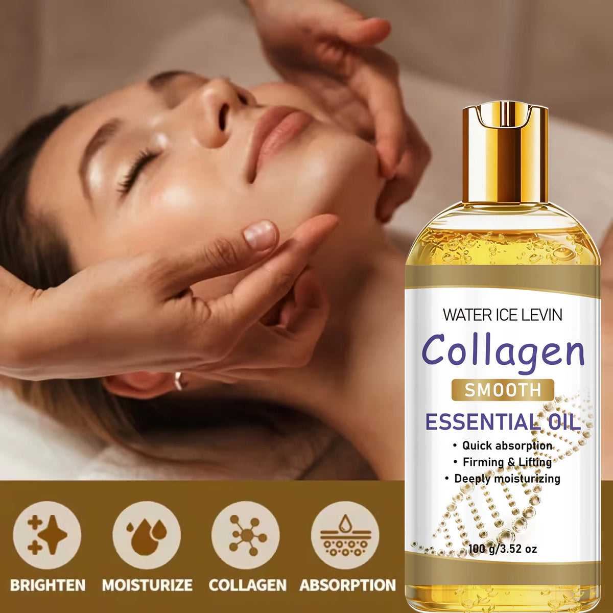 Collagen Essential Body Oil, Quick Absorption Moisturizing & Firming for Smooth Skin