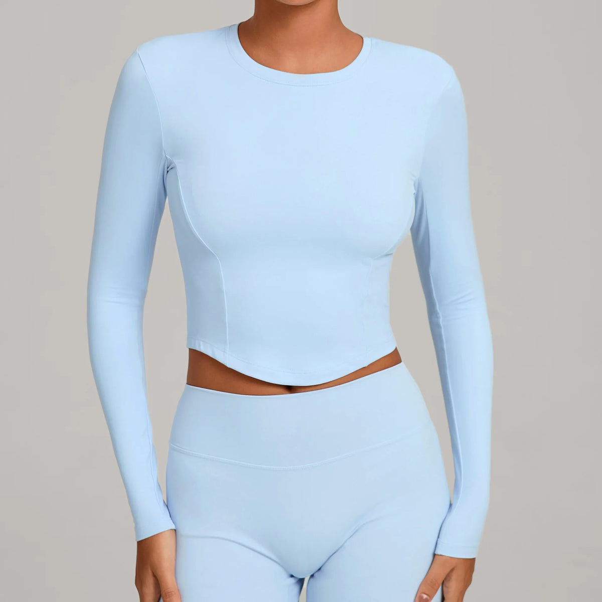 Gym Workout Top Women's Winter Tight-Fitting Long-Sleeved Yoga Sports Fitness Clothes Pilates Running Sports Long-Sleeved Tops