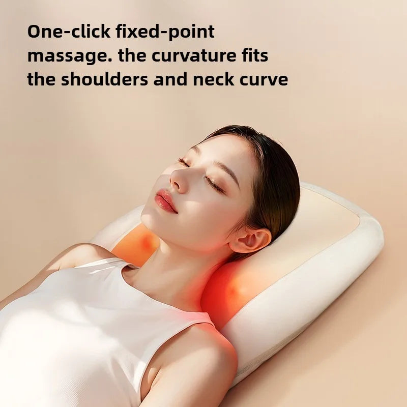 Cervical Vertebra Neck Massager Electric Red Light Heating Waist Back Kneading Massage Cushion Full Body Wireless Mechanical Arm