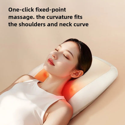 Cervical Vertebra Neck Massager Electric Red Light Heating Waist Back Kneading Massage Cushion Full Body Wireless Mechanical Arm