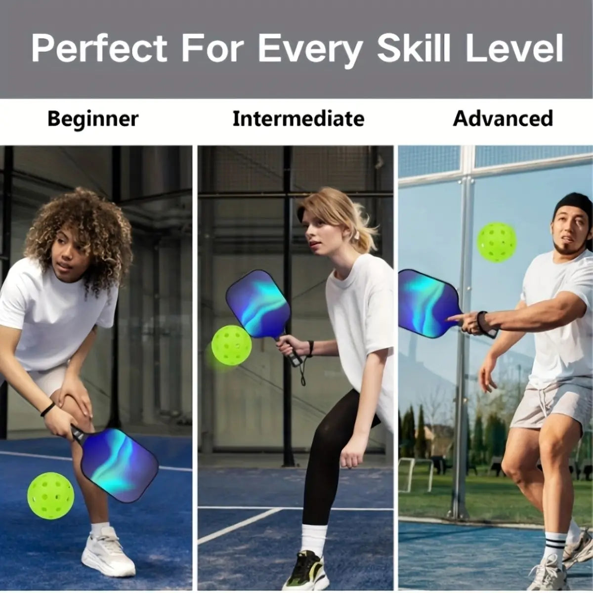 5Pcs Premium 40-Holes Outdoor Pickleball Balls Perfectly Balanced High Bounce True Flight Durable Outdoor Pickleball Set.