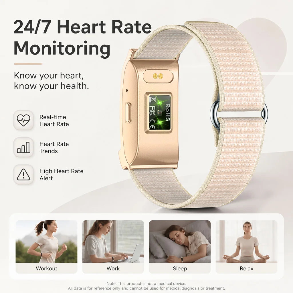 TG29 Screenless Fitness Tracker Smart Band, 107 Sport Modes, Up to 25-Day Battery, IP68 Water Resistant, Lightweight Adjustable