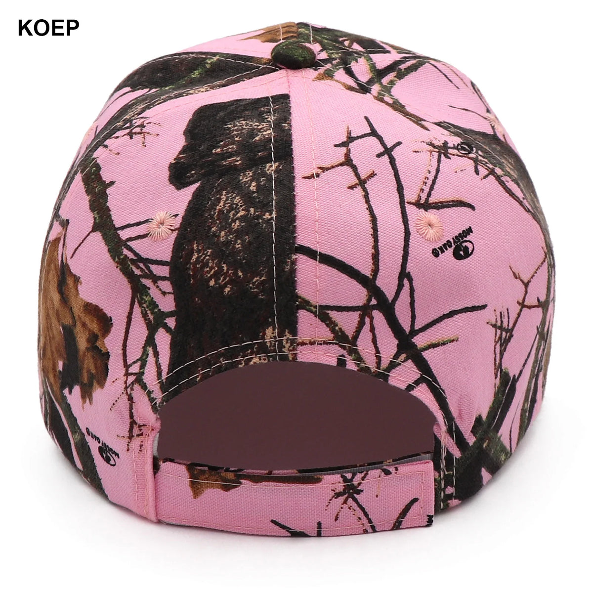 KOEP Oak Tree Pink Camo Hunting Fishing Baseball Caps Camouflage Hats Suitable For Women's Outdoor Sports