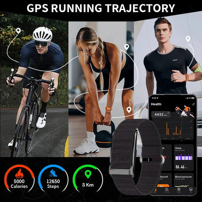 LAXASFIT Smart Band No Screen Fitness Tracker Heart Rate Blood Oxygen Monitor IP68 Waterproof Ultra-Thin Long Battery