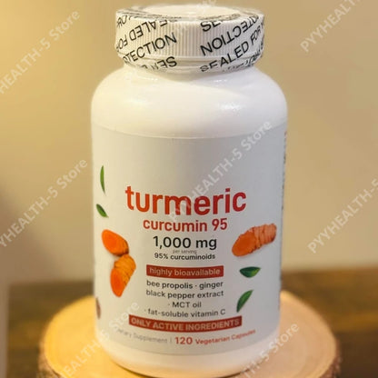 Turmeric Curcumin Supplement 1,000mg–95% Curcuminoids with Black Pepper & Ginger–Supports Joint & Antioxidant Health 120Capsules