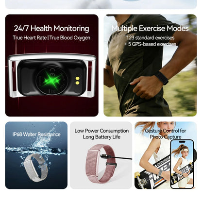 IYTSFT Fitness Tracker Smart Band Ultra-Thin Light 30-Day Standby Heart Rate Blood Oxygen IP68 Waterproof Pedometer