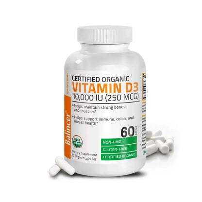 Vitamin D3 - Promotes Healthy Muscle Function and Immune Support, Strong Bones and Nervous System Health, 120 Capsules