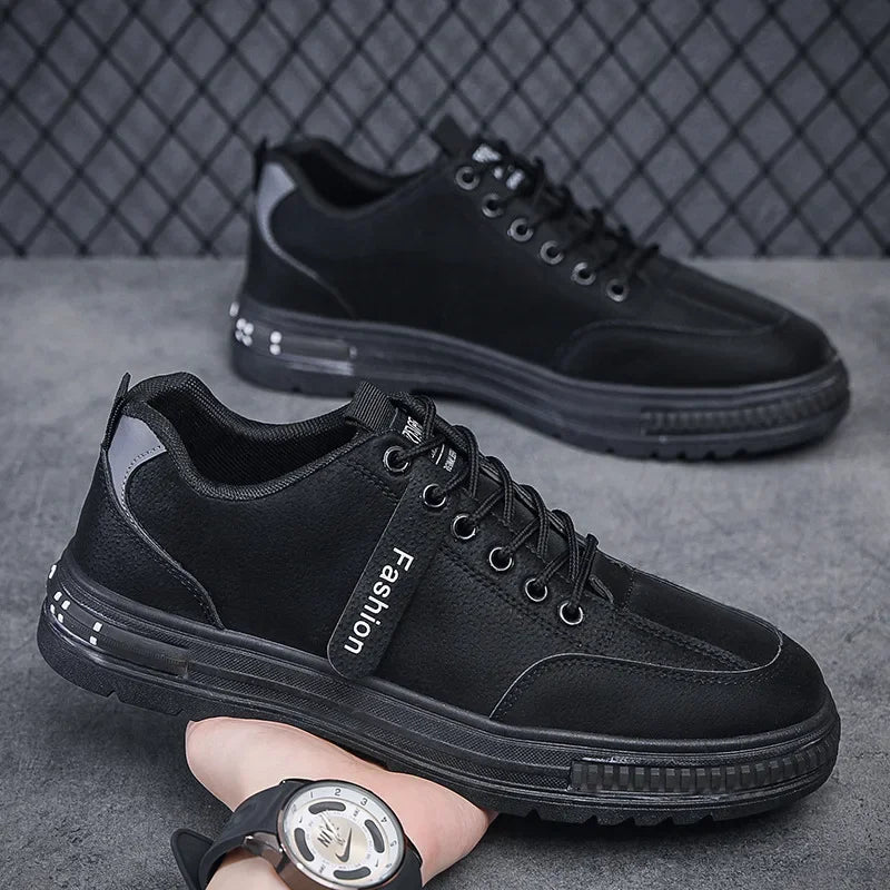 Autumn New Men's Shoes Waterproof Wear-resistant Work Shoes Trendy Versatile Anti-slip Climbing Shoes Daily Casual Board Shoes S