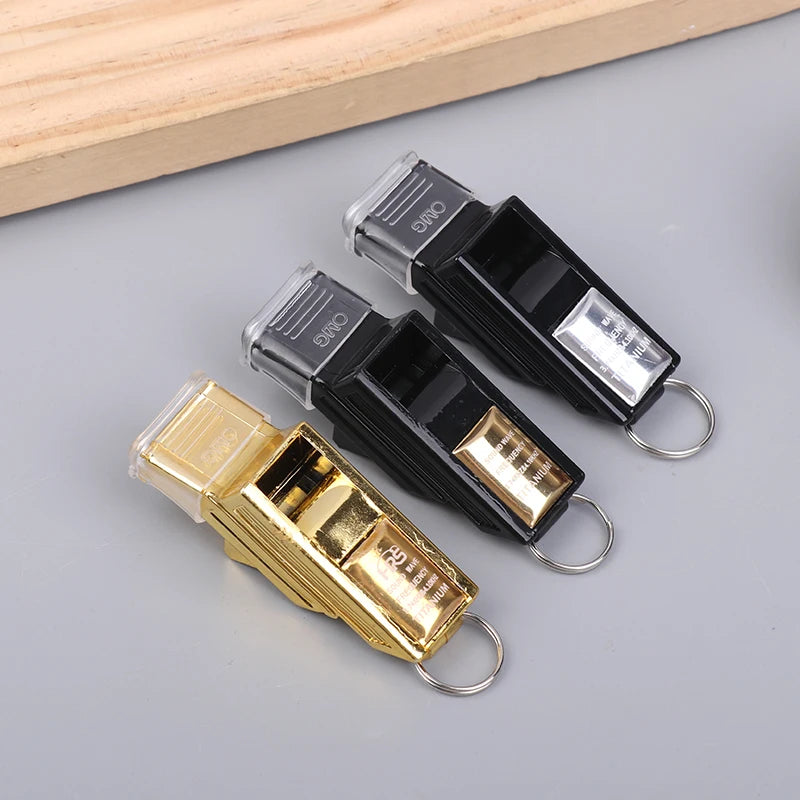 NEW Professional Football Referee Whistles With Lanyard Box Big Sound Plastic Whistles Basketball Whistles Coach Equipment