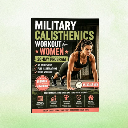 Calisthenics Workout for Women - 28-Day No-Equipment Home Exercise Program NoteBook