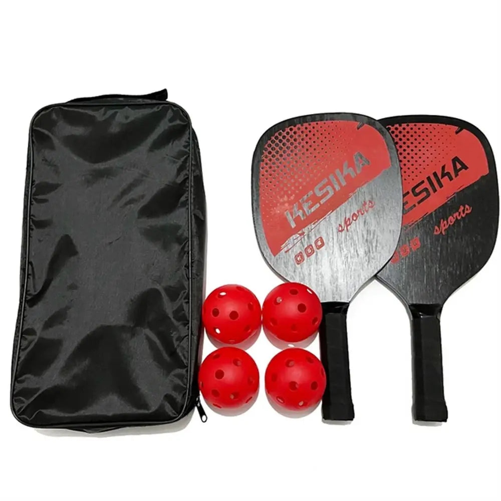 Poplar Pickle Paddles Rackets Set Non-slip 4 Pickleballs Pickleball Balls with Carrying Bag Pickleball Paddles Alduld