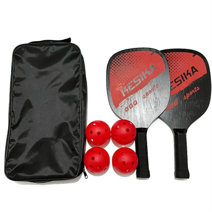 Poplar Pickle Paddles Rackets Set Non-slip 4 Pickleballs Pickleball Balls with Carrying Bag Pickleball Paddles Alduld