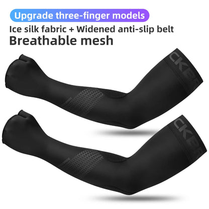 ROCKBROS Ice Fabric Running Camping Arm Warmers Basketball Sleeve Running Arm Sleeve Cycling Sleeves Summer Sports Safety Gear