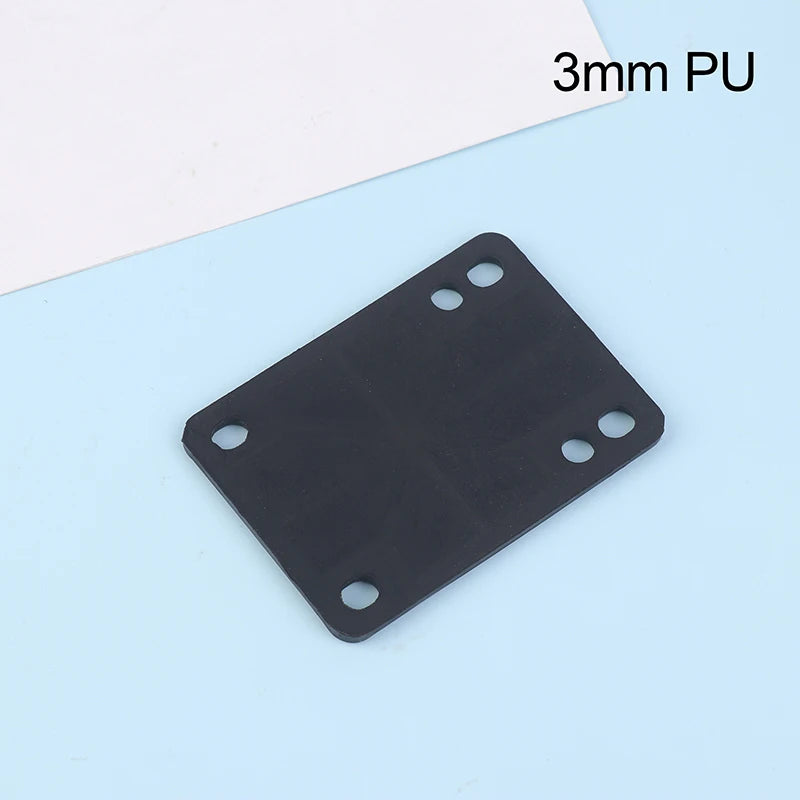 1Pc Black PU Longboard Riser Pads Skateboard Shock Pads For Truck Mounting Hardware Adults Kids Outdoor Sports Tool