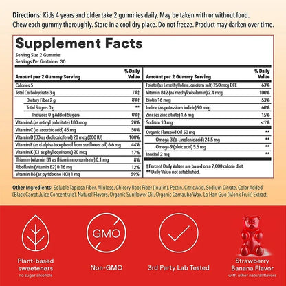 Kids Multivitamins Gummies - Promote Brain Development, Enhance Immunity, Increase Energy, Maintain Vitality and Health