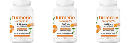 Turmeric Curcumin Supplement 1,000mg–95% Curcuminoids with Black Pepper & Ginger–Supports Joint & Antioxidant Health 120Capsules