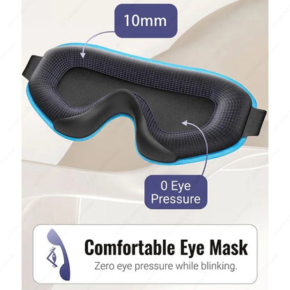 Sleep Mask Blackout Eye Masks for Sleep-3D Breathable Soft Comfortable Eye Mask for Travel-Adjustable Night Masks for Sleeping