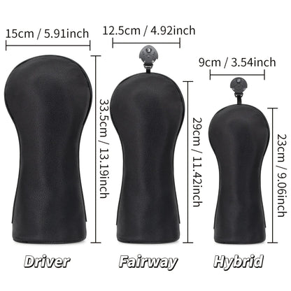 Protective And Stylish Head Covers for Golf Clubs, Suitable for 1 Wood, 3/5 Wood, And Utility Wood. These Durable Covers