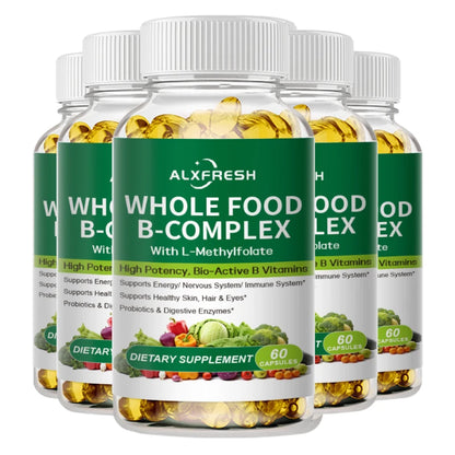 Vitamin B Complex Capsules Promote Energy Metabolism Relieve Fatigue Improve Memory Mood Anxiety Improve Skin Hair  Nail Health