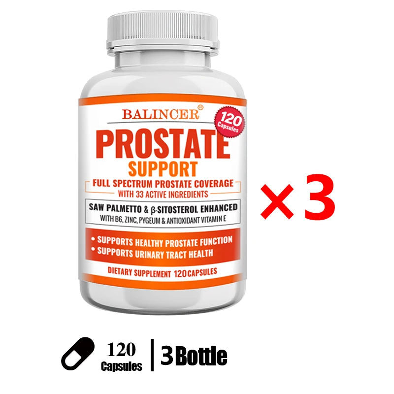 Prostate Supplements, Saw Palmetto Prostate Health Support with 33 Ingredients for Healthy Urination Frequency & Improve Sleep