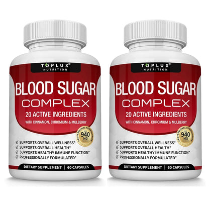 Normal Blood Sugar Support Supplement - 20 Active Ingredients Complex to Support Blood Sugar Levels Already in The Normal Range