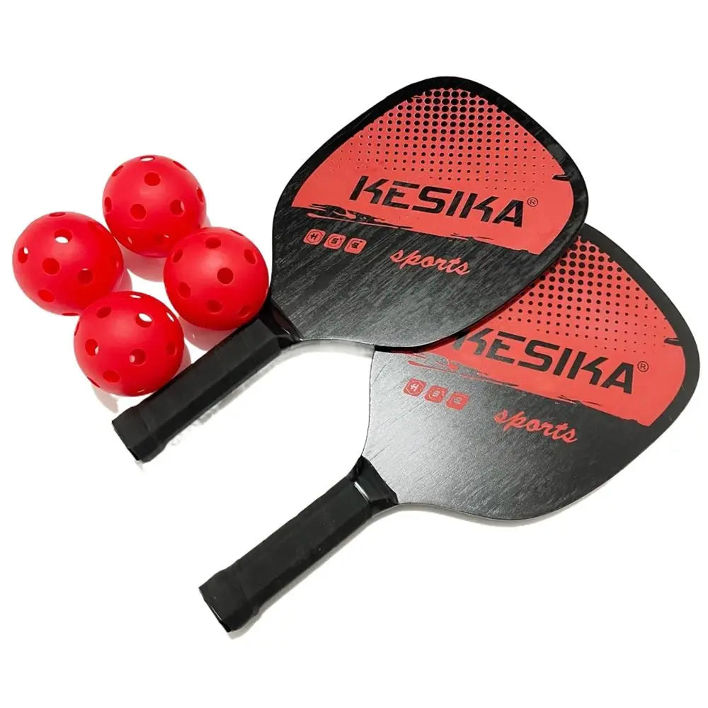 Poplar Pickle Paddles Rackets Set Non-slip 4 Pickleballs Pickleball Balls with Carrying Bag Pickleball Paddles Alduld
