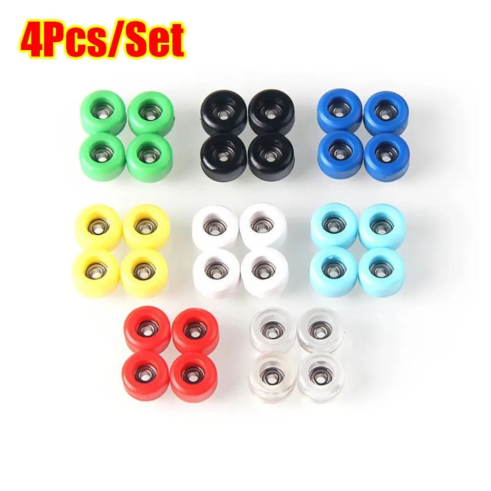 4Pcs Durable Professional Bearing Wheel PU Metal Urethane Fingerboard Wheels CNC Mini Finger Skate Board Accessory