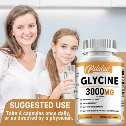 Glycine Supplement - Promotes Restful Sleep, Supports Cognitive Function, Emotional Balance and Neurological Health