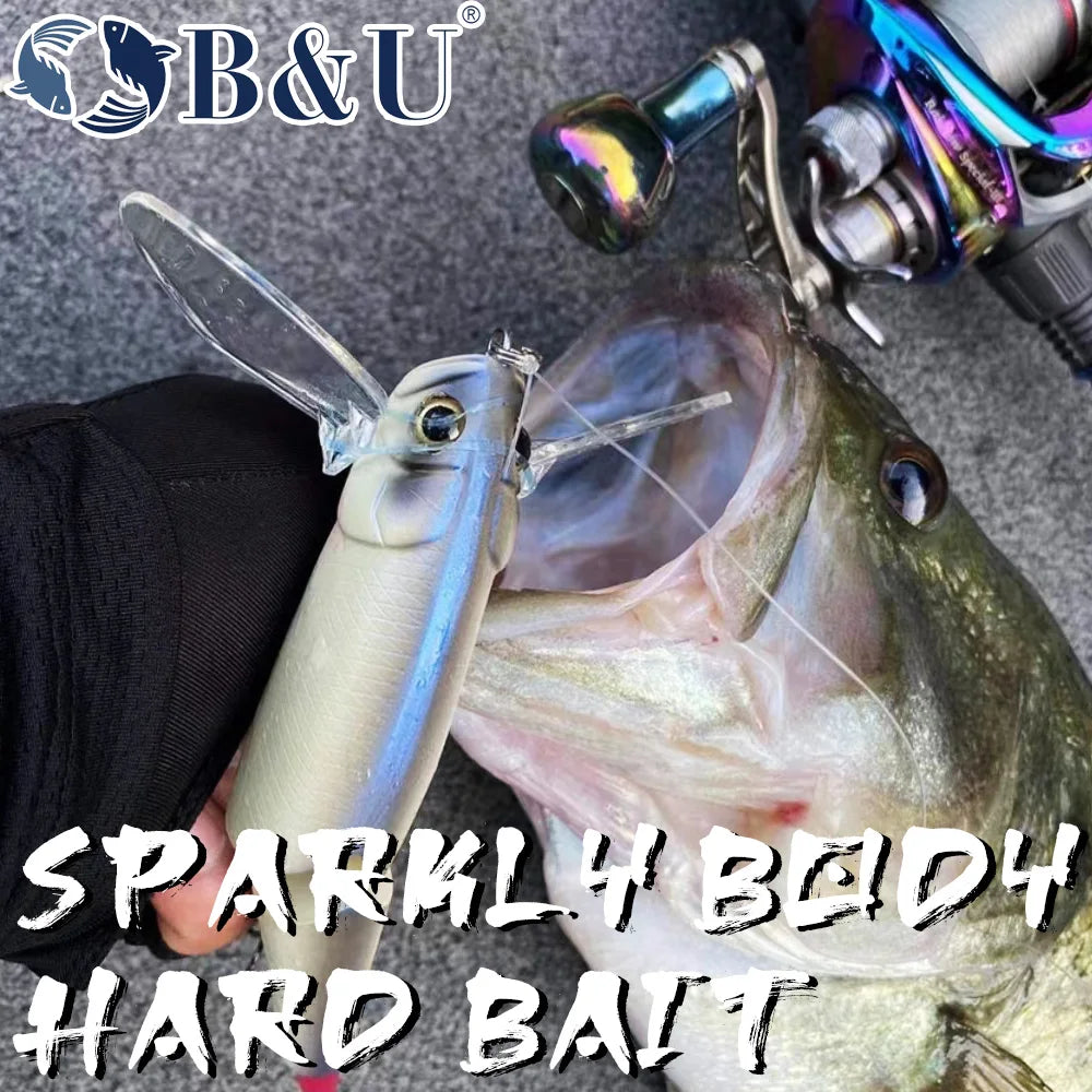 B&U Topwater Floating Fishing Lures joint body Glide Swimbaits Hard Baits Wobblers For Bass Pike