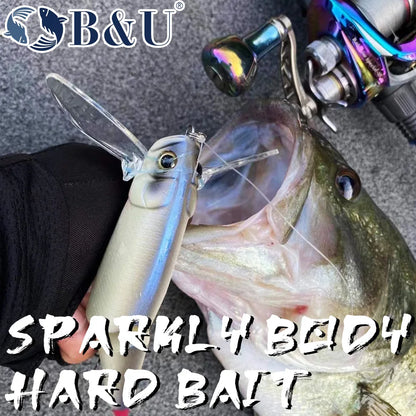 B&U Topwater Floating Fishing Lures joint body Glide Swimbaits Hard Baits Wobblers For Bass Pike
