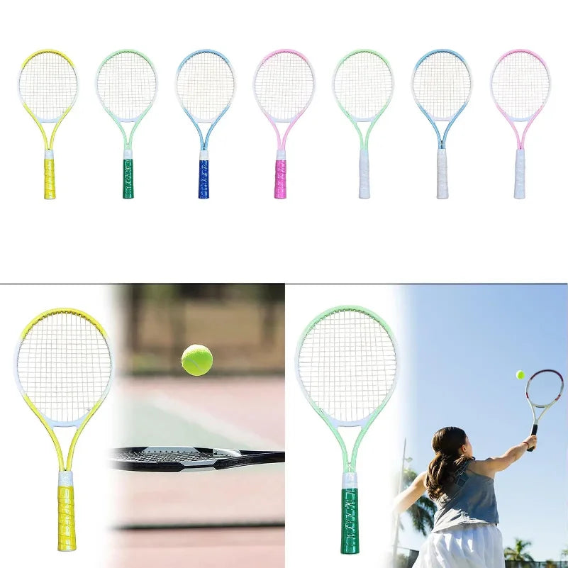 Tennis Racket Practical Comfortable Portable Shock Resistant Lightweight Tennis Racquet for Summer Training Beach Garden Players