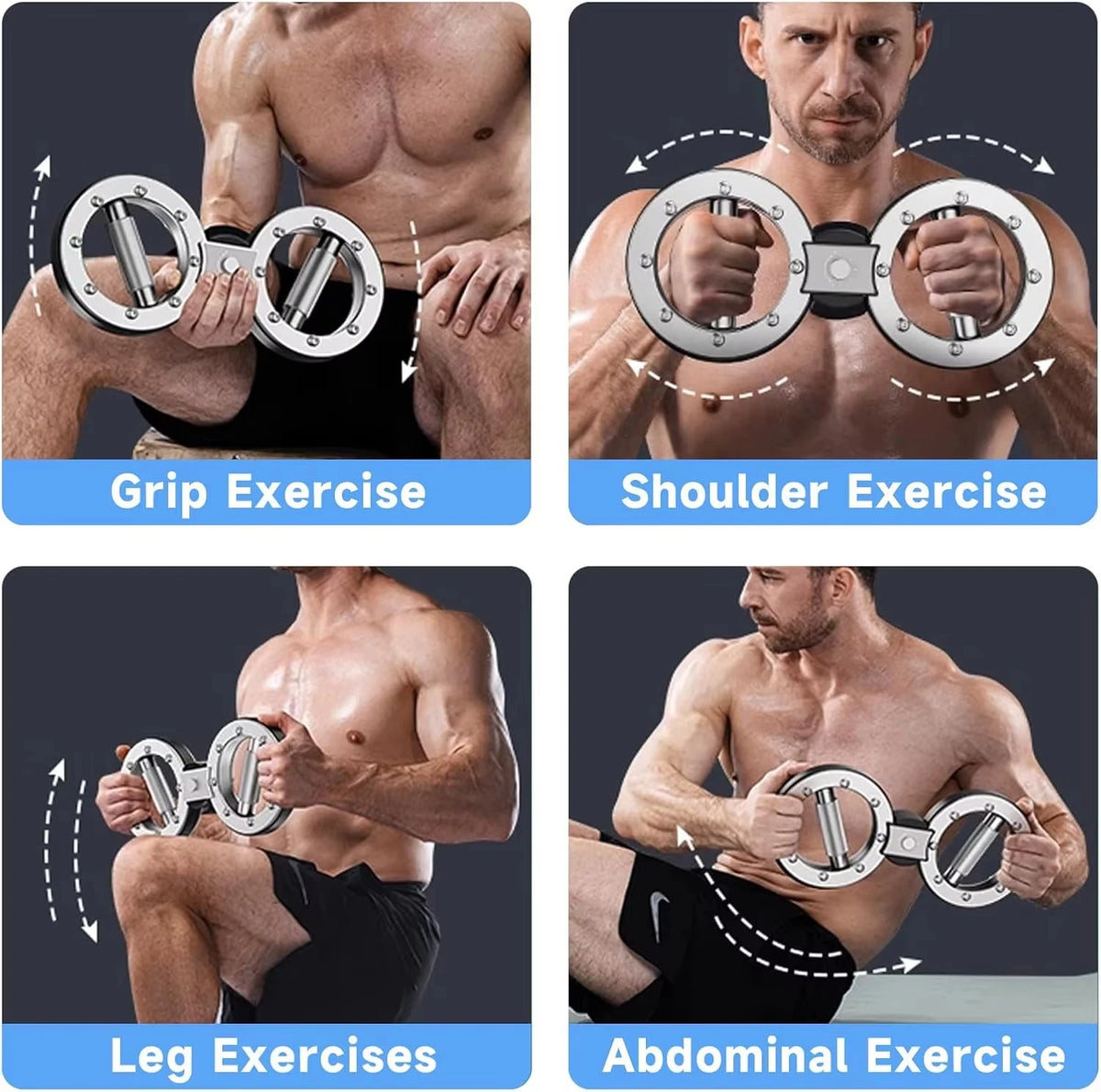 5 Level Resistance Rotating Arm Workout Trainer 360 Degree Forearm Wrist Exerciser Portable Muscle Training Fitness Equipment