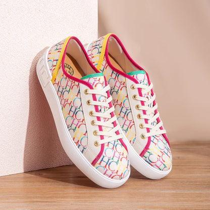 Women's Walking Shoes 2026 Spring New Collection Women's Simple Lace up Outdoor Shoes