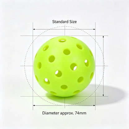 12pcs Pickleball 74MM Durable 40 Holes Outdoor Pickleballs 26g Outdoor for Competition Pickleball Packs of Pickleballs