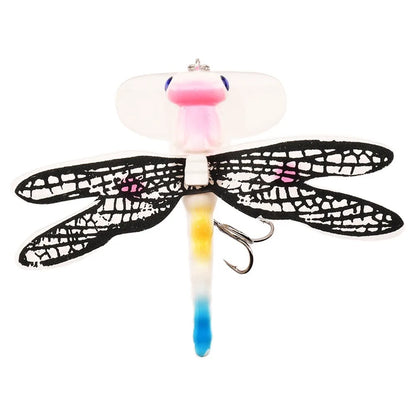 Dragonfly Fishing Lure Floating Artificial Insect Bait Realistic Dragonfly Wobbler With Treble Hook Bass Trout Fishing Tackle