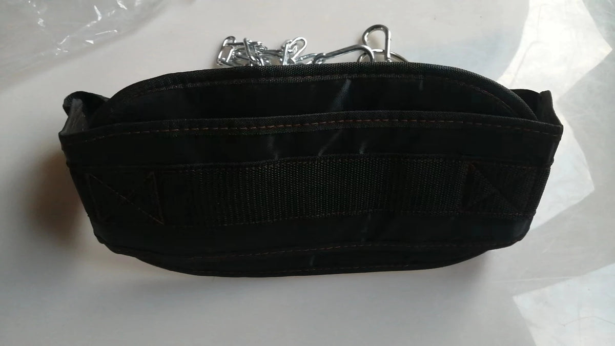 Weight Lifting Dip Belt Neoprene Back Gym Belt with Chain for Fitness Bodybuilding Pull up Strength Training Load Waist Strap
